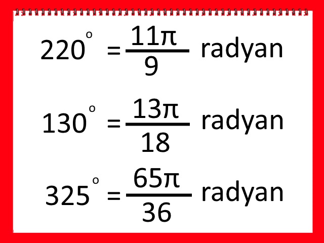 Derece Radyana Nasıl Çevrilir Adım 5 Derece Radyana Nasıl Çevrilir Adım 5