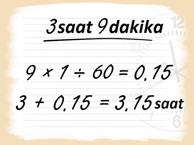 Dakika Saate Nasıl Çevrilir