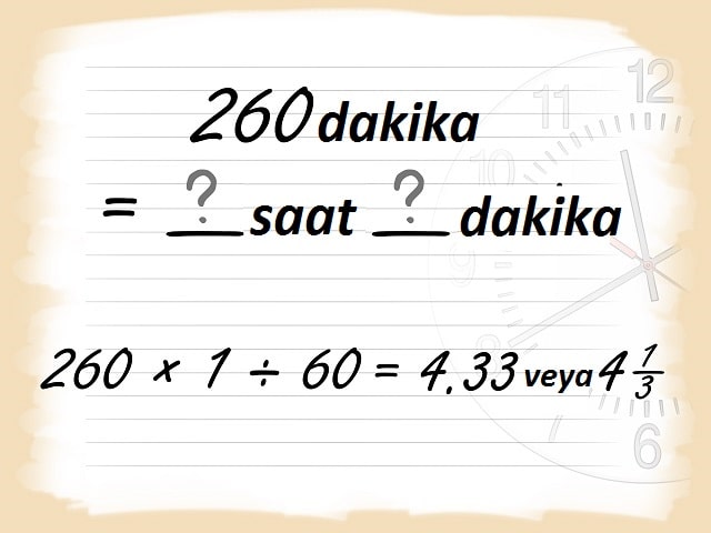 Dakika Saate Nasıl Çevrilir (Saat ve Dakikaya Çevirme) Adım 1 Dakika Saate Nasıl Çevrilir (Saat ve Dakikaya Çevirme) Adım 1